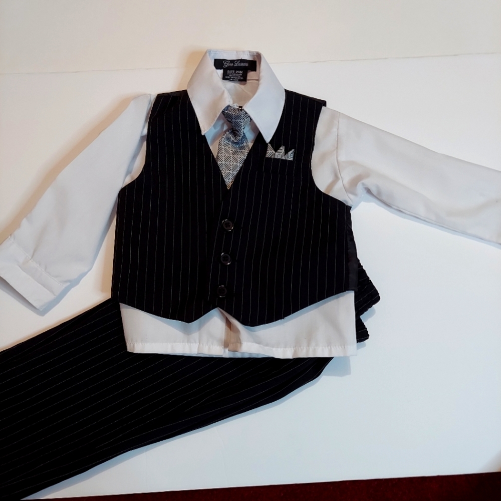4 PC pinstripe boys suit